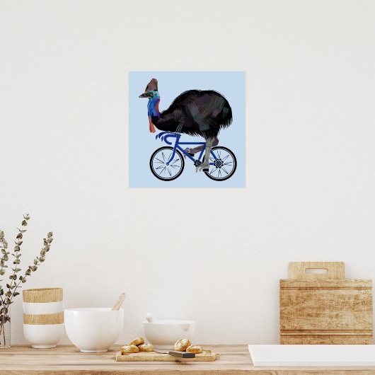 Cassowary fietsen poster (Keuken)