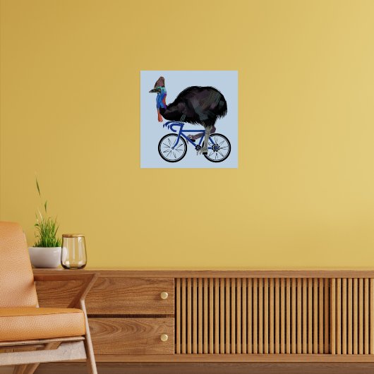 Cassowary fietsen poster (Woonkamer 2)