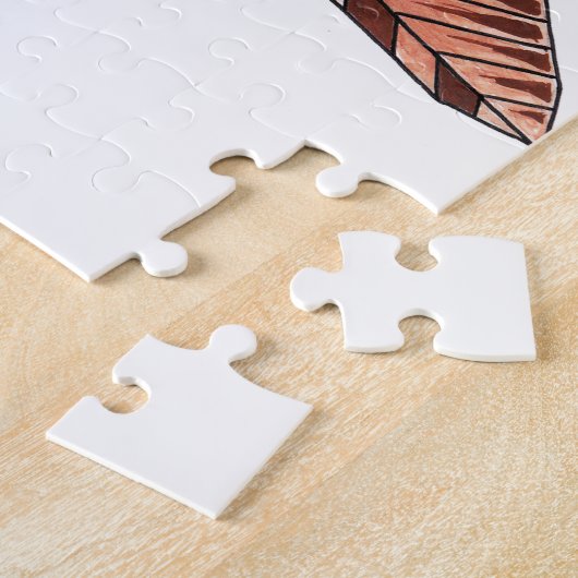 Cassowary Genuine Aboriginal Art Legpuzzel (Zijkant)