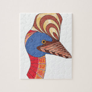 Cassowary Genuine Aboriginal Art Legpuzzel