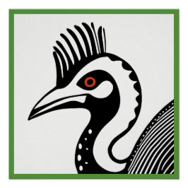 Cassowary Glossy Poster