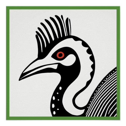 Cassowary Glossy Poster (Voorkant)