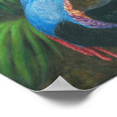 Cassowary Hand schilderde Origineel KunstPoster. Poster (Hoek)