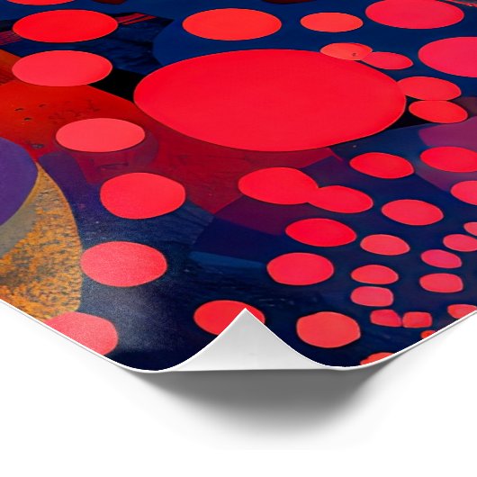 Cassowary in Aboriginal Dot Art Style Perfect Poster (Hoek)