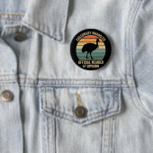 Cassowary Keeper funny Retro bird lover Ronde Button 5,7 Cm (In situ)