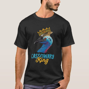 Cassowary King Dino Bird Crown Casque Cassowary Bi T-shirt
