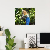 Cassowary Portrait Poster (Thuiskantoor)