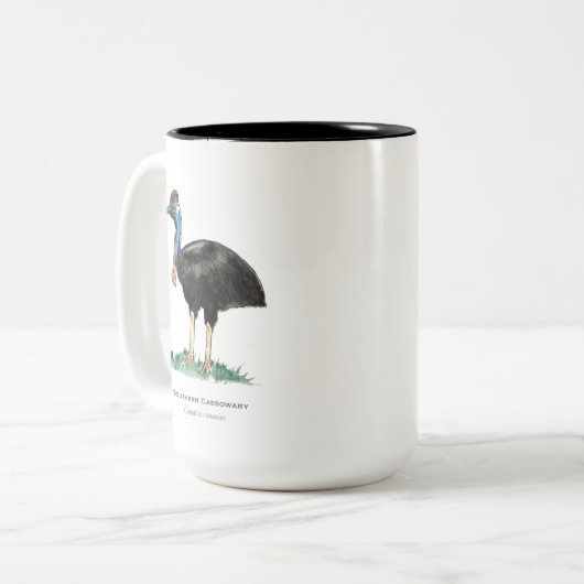 Cassowary Two-Tone Coffee Mok (Voorkant links)