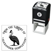 Cassowary vogel Australië bibliotheek boek naam Zelfinktende Stempel (In situ)