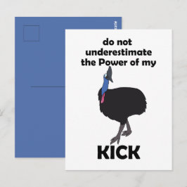 Cassowary Vogel Trapkracht Grappige Quote Briefkaart