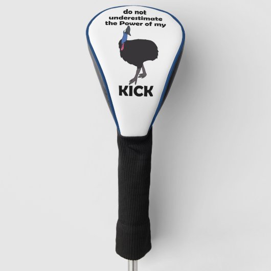Cassowary Vogel Trapkracht Grappige Quote Golfheadcover (Voorkant)