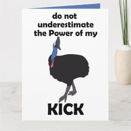 Cassowary Vogel Trapkracht Grappige Quote Kaart