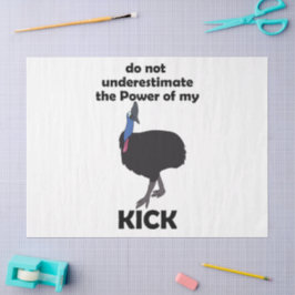 Cassowary Vogel Trapkracht Grappige Quote Tissuepapier