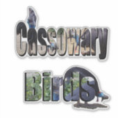 Cassowary Vogels Is De Naam, Sticker (Voorkant)