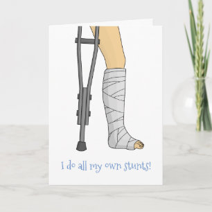Cast & Crutches grappig, ik doe al mijn eigen stun Kaart