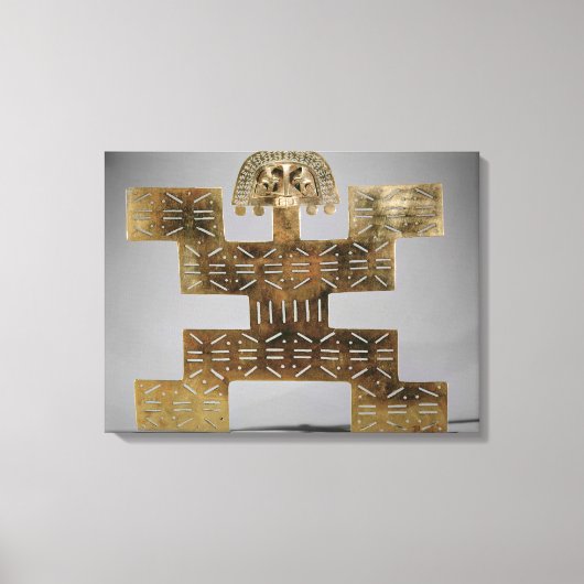 Cast Tumbaga pectoris uit Huaca del Dragon Canvas Afdruk (Voorkant)