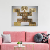 Cast Tumbaga pectoris uit Huaca del Dragon Canvas Afdruk (Insitu (Woonkamer))