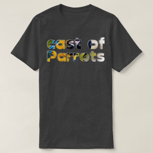 cast van papegaaien t-shirt (Design voorkant)