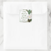 Cast your Cares, Anxiety, Worry Inspirational Vierkante Sticker (Tas)