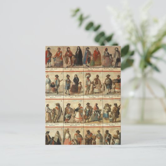 Casta schildert alle briefkaart (Staand voorkant)