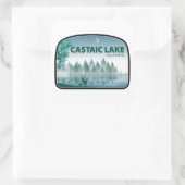 Castaic Lake California Herten Vierkante Sticker (Tas)