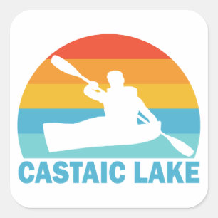 Castaic Lake California Kajak Vierkante Sticker