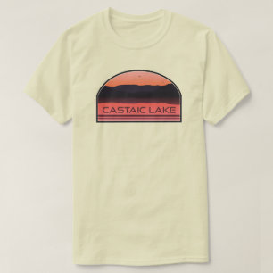 Castaic Lake California Rode Zonsopgang T-shirt