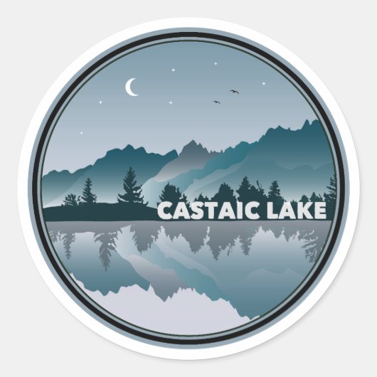 Castaic Lake Californië Reflectie Ronde Sticker (Voorkant)
