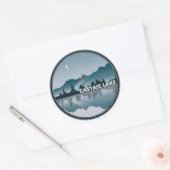 Castaic Lake Californië Reflectie Ronde Sticker (Envelop)