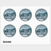 Castaic Lake Californië Reflectie Ronde Sticker (Vel)