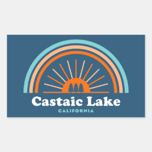 Castaic Lake Californië Regenboog Rechthoekige Sticker
