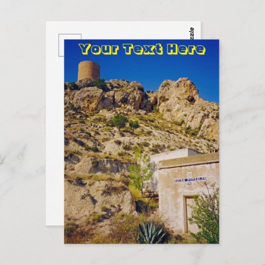 Castalla Castle, Briefkaart Spanje (Voorkant / Achterkant)