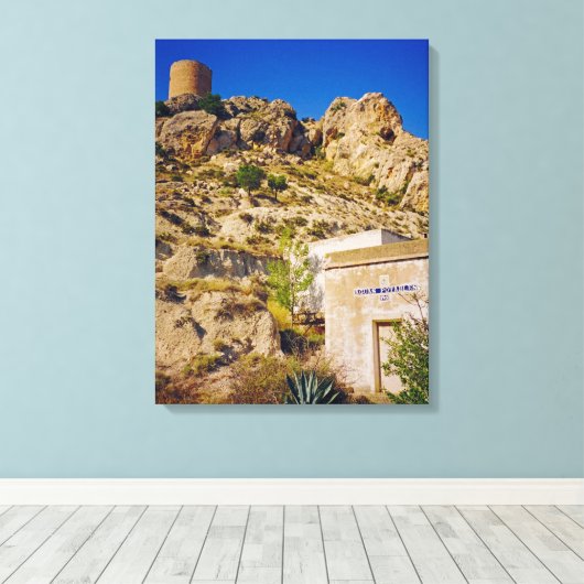 Castalla Castle Canvas Afdruk (Insitu (Houten vloer))