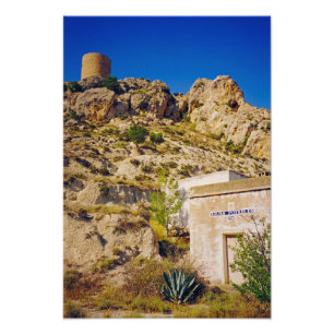 Castalla Castle Foto Afdruk