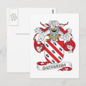 Castaneda Family Crest Briefkaart (Voorkant / Achterkant)