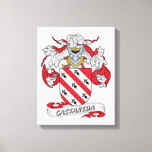 Castaneda Family Crest Canvas Afdruk (Voorkant)