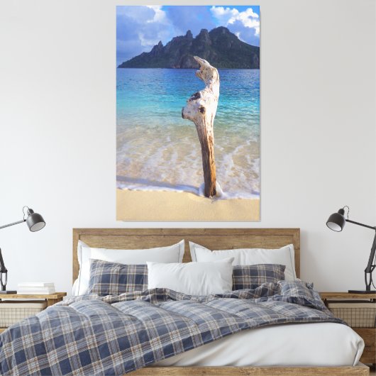 CASTAWAY HOUT 40x60 Canvas Afdruk (Insitu (Slaapkamer))