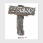 Castaway Sign-Sticker Sticker (Vel)