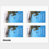 Castaway Wine Sjabloon flesetiket Rechthoekige Sticker (Vel)