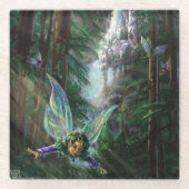 Casteel van Fairy en Yosemite Herfsten Glazen Onderzetter (Voorkant)