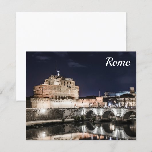 Castel Sant Angelo 's nachts in Rome (Voorkant / Achterkant)