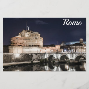 Castel Sant Angelo 's nachts in Rome Briefpapier