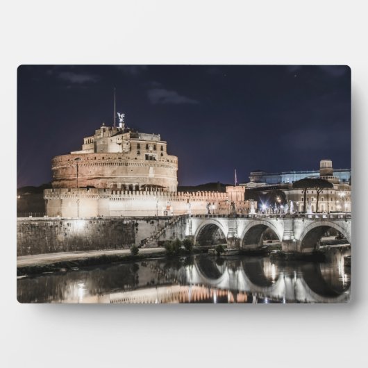 Castel Sant Angelo 's nachts in Rome Fotoplaat (voorkant)