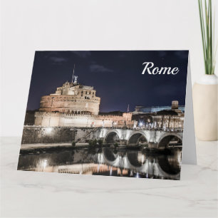 Castel Sant Angelo 's nachts in Rome Kaart