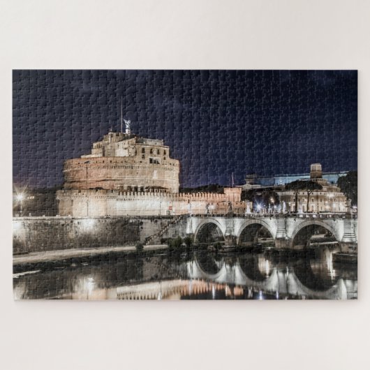 Castel Sant Angelo 's nachts in Rome Legpuzzel (Horizontaal)