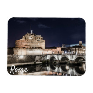 Castel Sant Angelo 's nachts in Rome Magneet