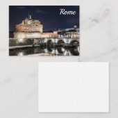 Castel Sant Angelo 's nachts in Rome Notitiekaartje (Voorkant / Achterkant)