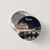 Castel Sant Angelo 's nachts in Rome Ronde Button 3,2 Cm (Voorkant /achterkant)