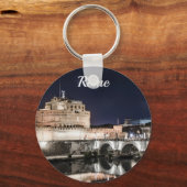 Castel Sant Angelo 's nachts in Rome Sleutelhanger (Voorkant)