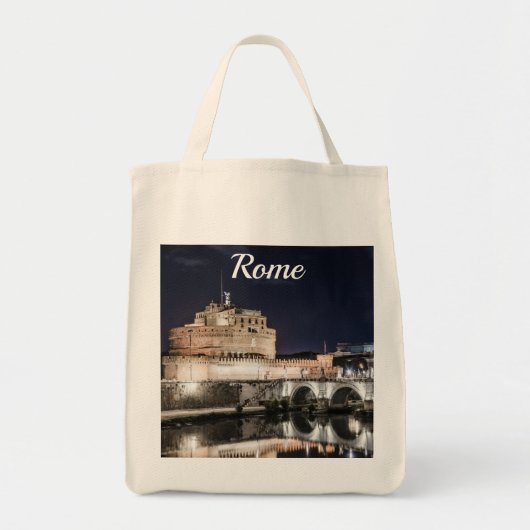 Castel Sant Angelo 's nachts in Rome Tote Bag (Voorkant)
